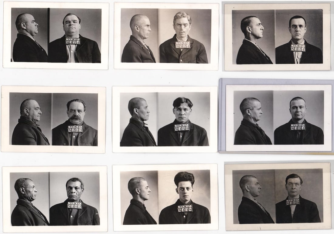 Washington State (9) Antique Prison Mug Shots (1 of 19)