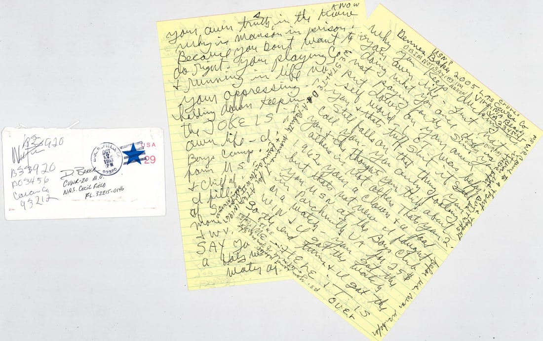 Charles Manson (4pp) Handwritten ALS (1 of 7)