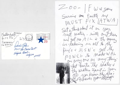 Charles Manson (1pp) Handwritten ALS