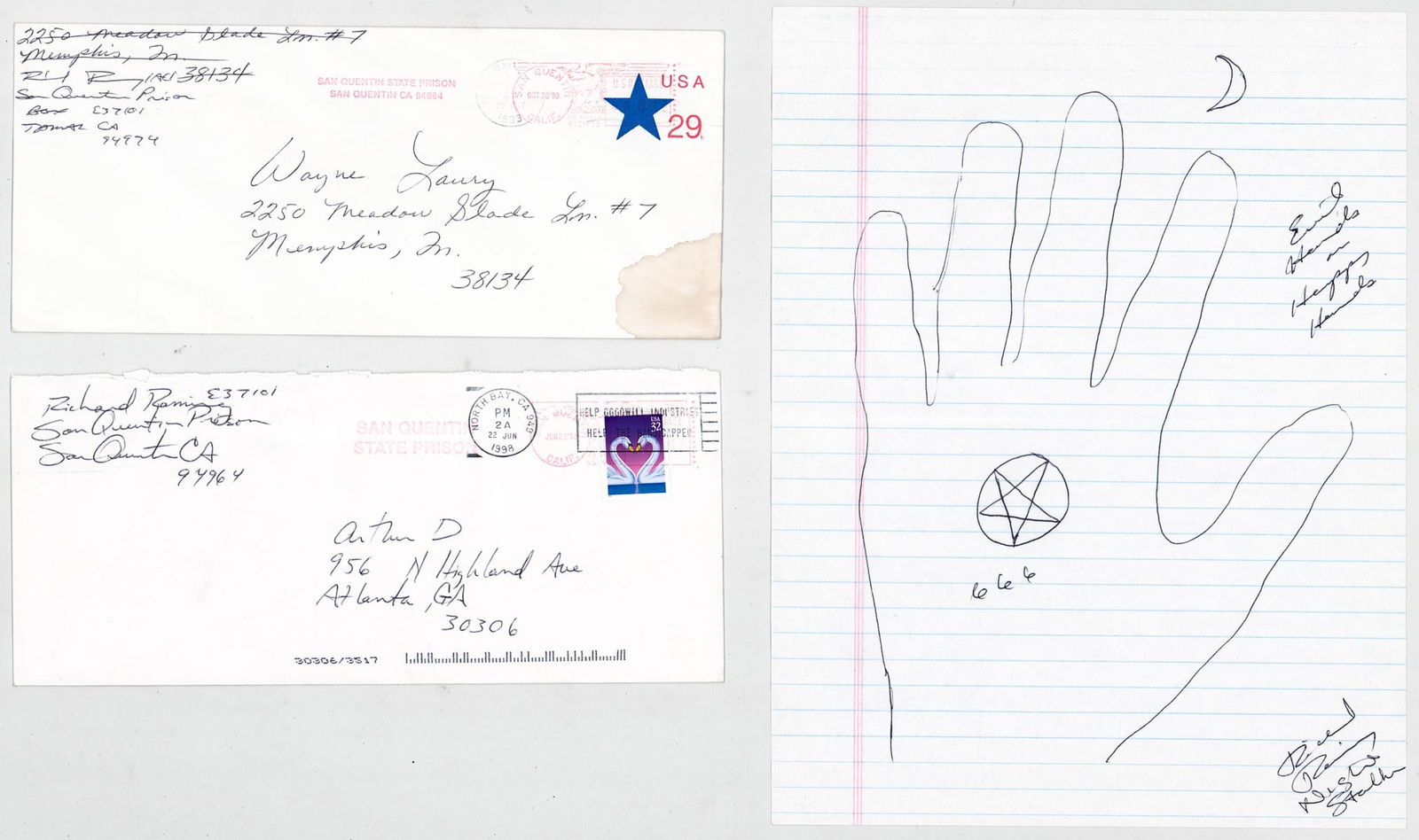 Richard Ramirez -The Night Stalker- Drawing 1998 (1 of 7)