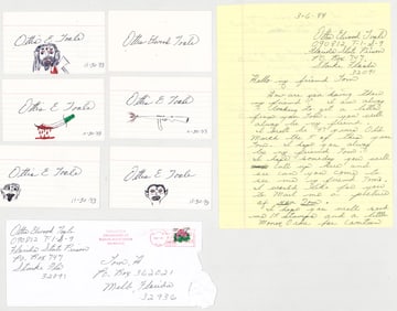 Ottis Elwood Toole ALS & (5) Cards w/Drawings
