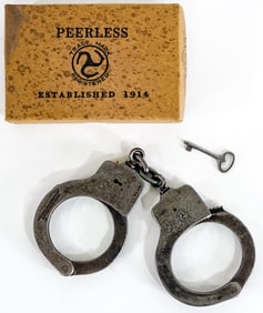 Vintage Peerless Handcuffs with Key -Original Box