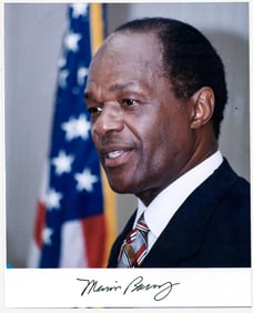 Marion Barry 8x10 Color Photo SIGNED [DC Mayor]