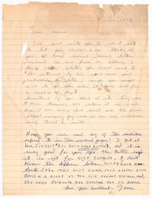 James Earl Ray ALS To His Wife Anna Sandhu Ray