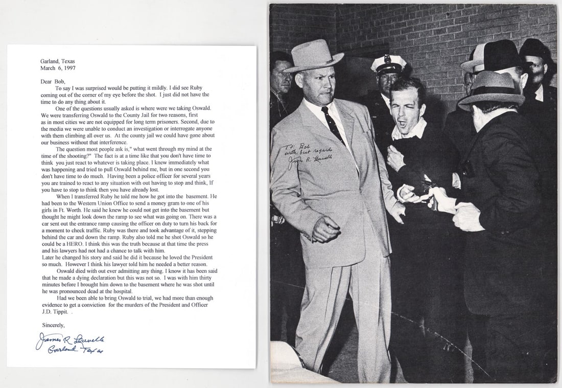 James R. Leavelle (Detective) SIGNED Photo/Letter (1 of 7)