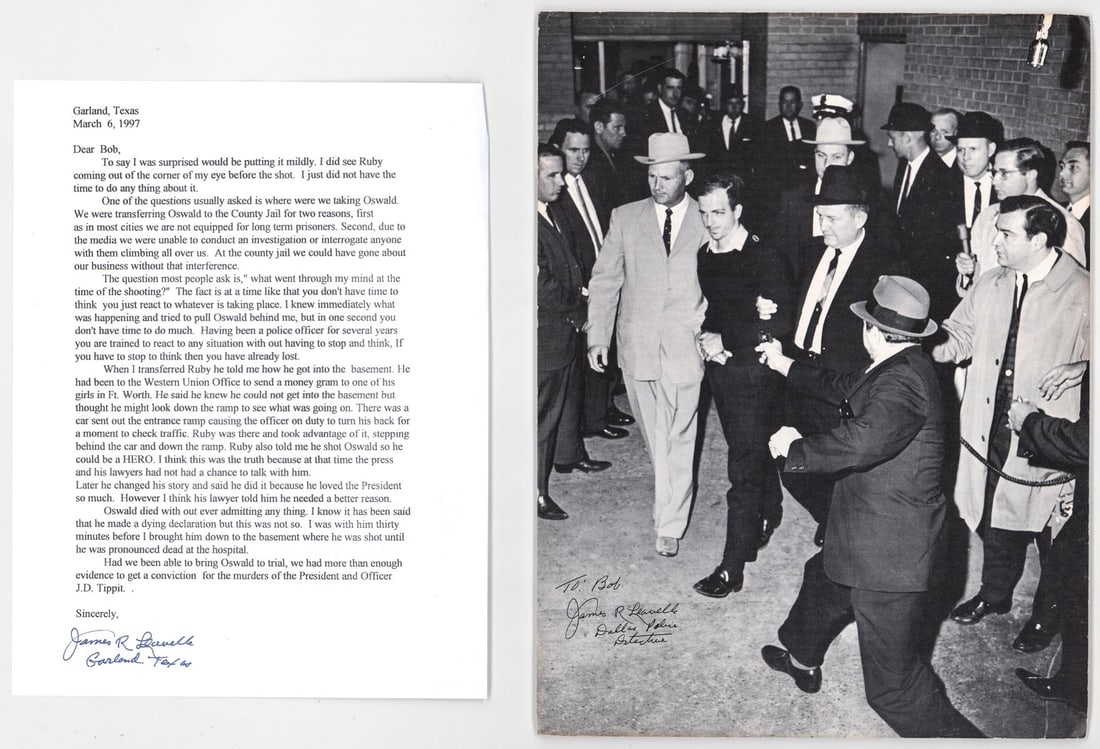 James R. Leavelle (Detective) SIGNED Photo/Letter (1 of 7)