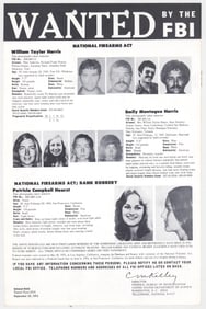 Patty Hearst / Emily Harris FBI WANTED Poster '77