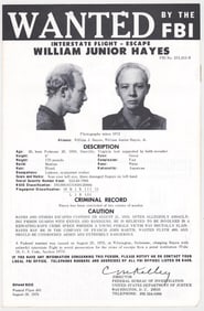 William Junior Hayes FBI WANTED Poster 1976