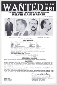 Melvin Dale Walker FBI WANTED Poster