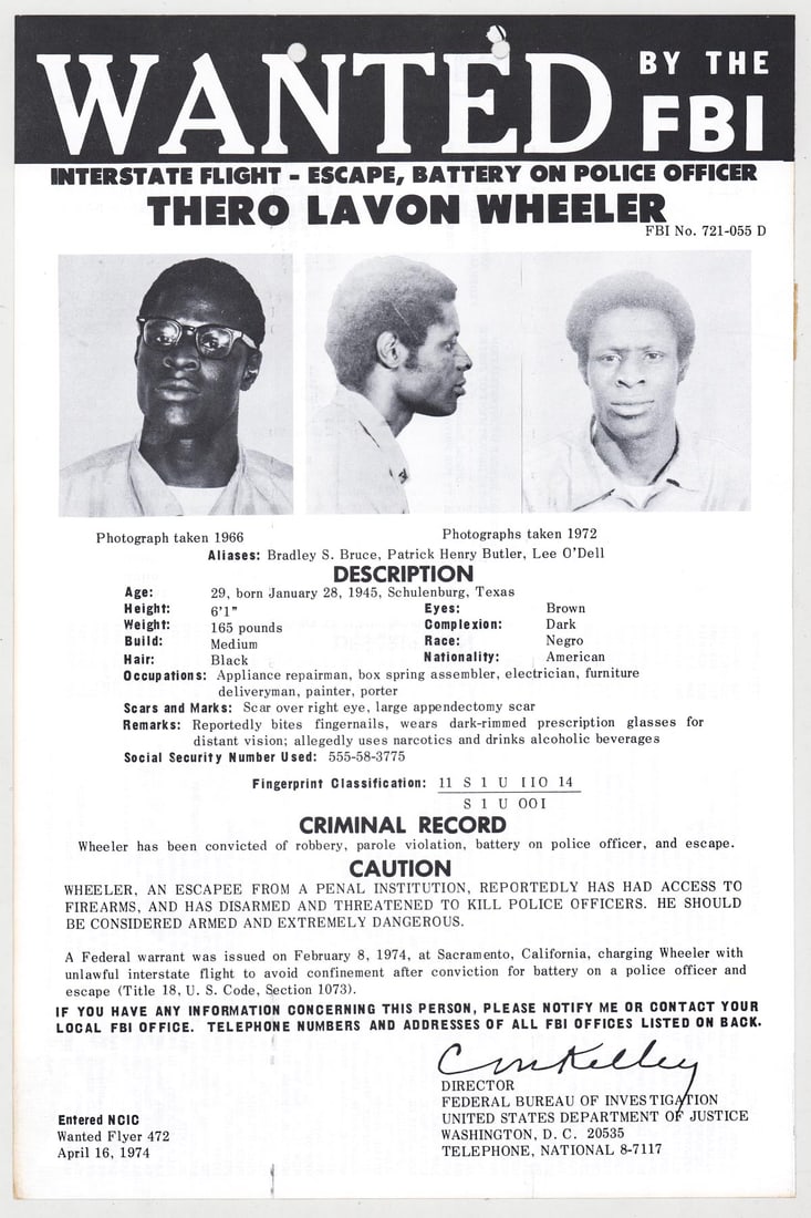 Thero Lavon Wheeler FBI WANTED Poster [SLA] (1 of 2)