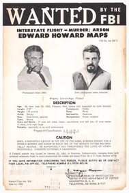 Edward Howard Maps FBI WANTED Poster 1962