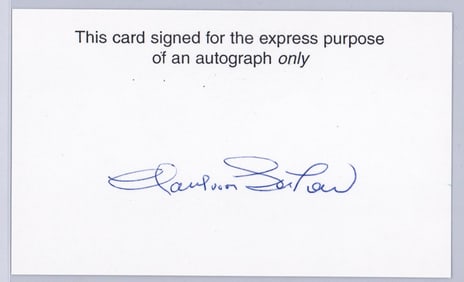 Claus Von Bulow SIGNED Index Card