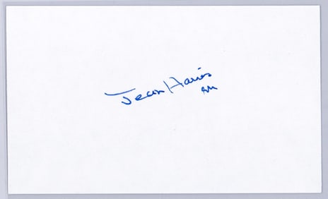 Jean Harris SIGNED Index Card