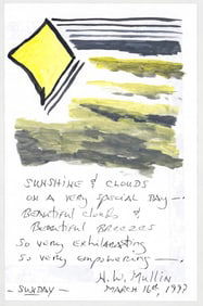 Herbert William Mullin ALS [Watercolor with Poem]