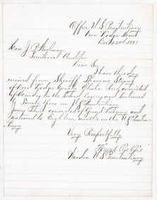 Montana Penitentiary Notice [Delivered] 1881