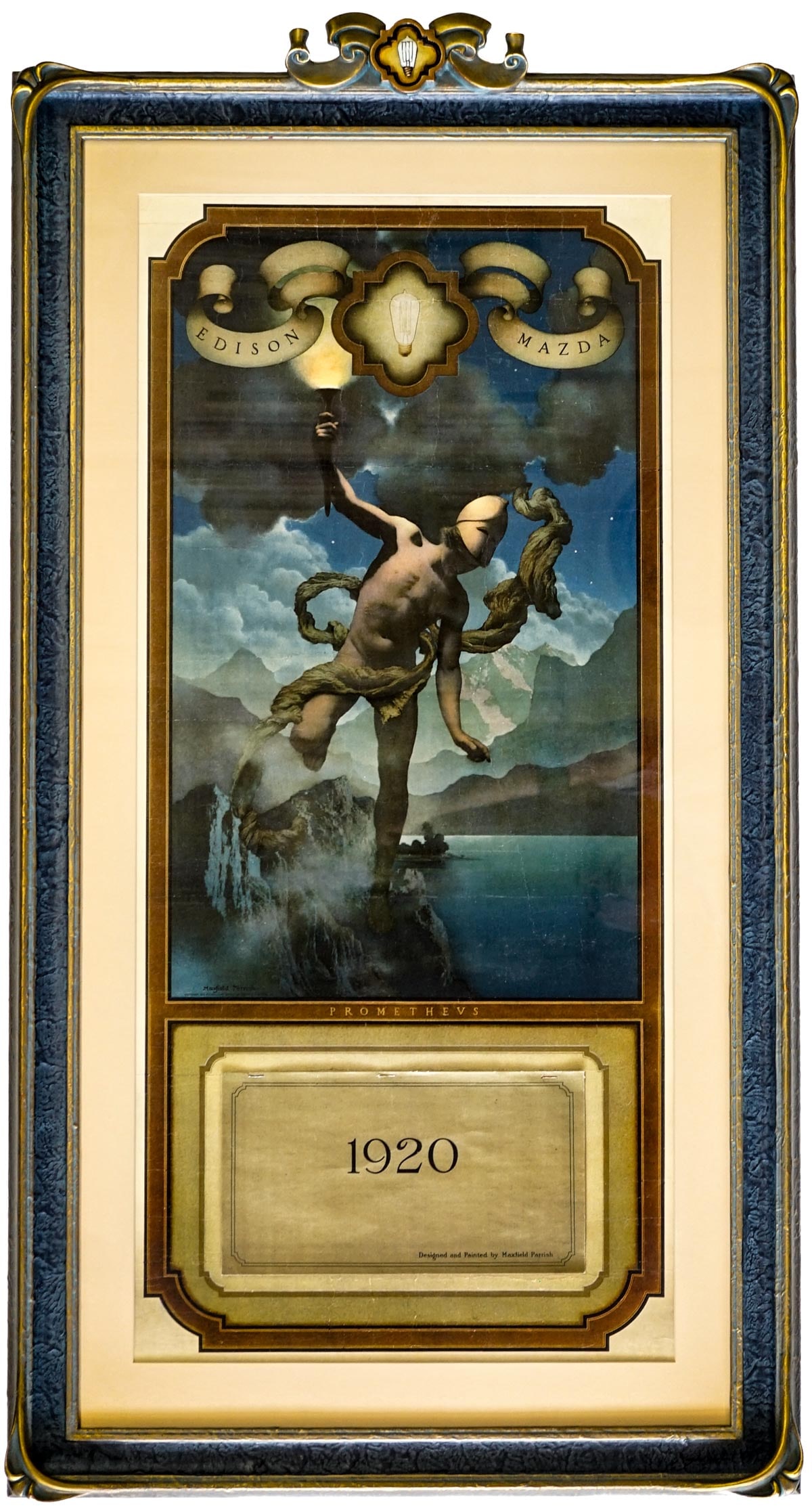1920 Maxfield Parrish "Prometheus' EM Calendar Lg (1 of 8)