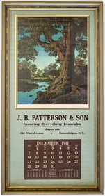1941 Maxfield Parrish Large Calendar Village Brook