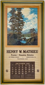 1942 Maxfield Parrish Lg Calendar Thy Templed Hils