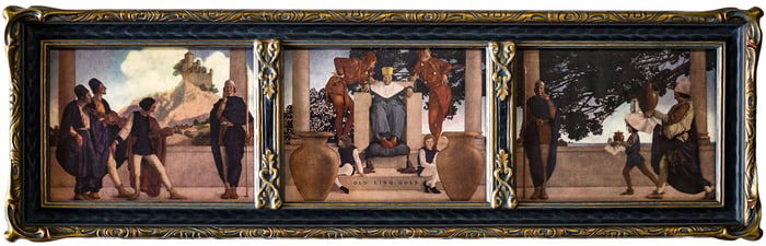 Maxfield Parrish 'Old King Cole' Print Framed