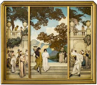 Maxfield Parrish 'Florentine Fete' Triptych Print