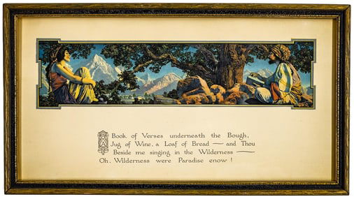 Maxfield Parrish 'Rubaiyat' Print Framed