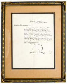 Maxfield Parrish 1899 Handwritten Letter Framed