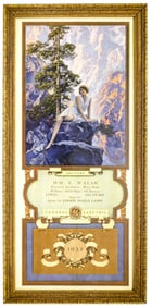 Maxfield Parrish 1932 Solitude EM Calendar Framed