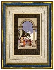 Maxfield Parrish 'A Florentine Fete' Print Framed