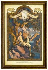 Maxfield Parrish 'Night is Fled' EM 1918 Framed