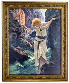 Maxfield Parrish 'The Canyon' 1924 Print Framed