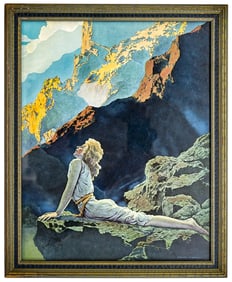 Maxfield Parrish 'Wild Geese' 1924 Print Framed