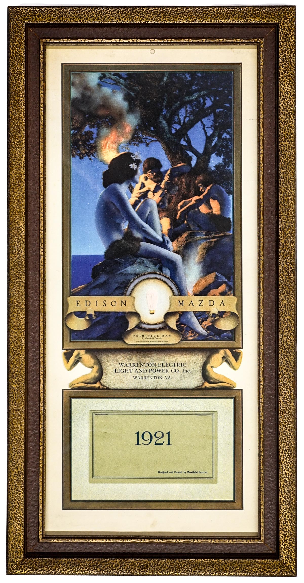 Maxfield Parrish 1921 EM Calendar [Primitive Man] (1 of 5)