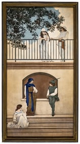 Parrish 'Whispering Gallery' 1915 Print Framed