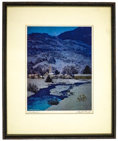 Maxfield Parrish 'Christmas Eve' Print Framed