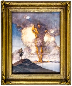 Maxfield Parrish 'Atlas' Print Framed Ca. 1914