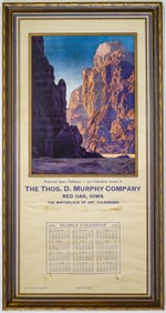 1940 Maxfield Parrish Large Calendar Rock of Ages