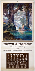 1962 Maxfield Parrish Large B & B Calendar.