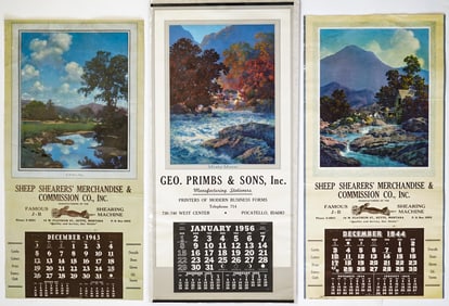 Three Maxfield Parrish Calendars
