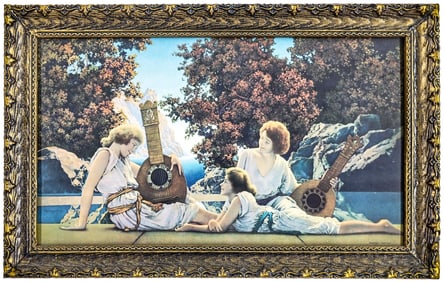 Maxfield Parrish 'The Lute Players' Print Framed
