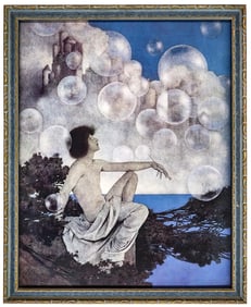 Maxfield Parrish 'Air Castles' 1904 Print Framed