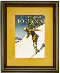 Girl Skiing 1931 LHJ Cover by Maxfield Parrish
