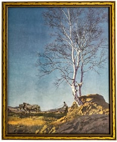 Maxfield Parrish 'White Birch ' Print [1930]
