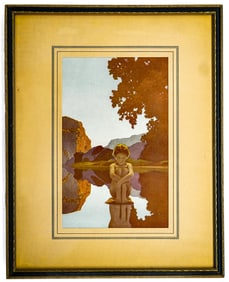 Maxfield Parrish [Evening] Print 1956 Framed
