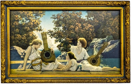 Maxfield Parrish 'The Lute Players' Print Framed