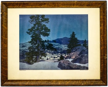 Maxfield Parrish 'Silent Night' Print Framed