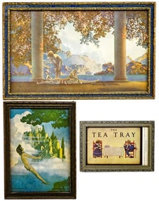 Maxfield Parrish (3) Vintage Prints Framed