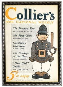 Collier's 1913 Magazine Cover Art Framed