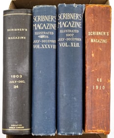 Scribner's (4) Bound Magazines [Maxwell Parrish]