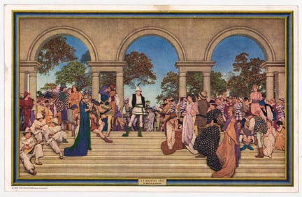 Maxfield Parrish 'A Florentine Fete' 1925 Print