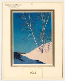 Maxfield Parrish -When Winter Comes 1941 Calendar